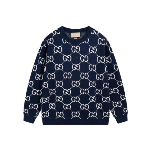 구찌 남성 네이비 크루넥 스웨터 - Gucci Mens Navy Sweaters - gu1025x