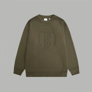 버버리 남성 카키 크루넥 스웨터 - Burberry Mens Khaki Sweaters - bu331x