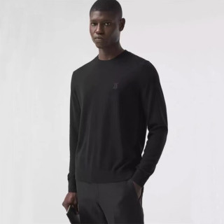 버버리 남성 블랙 크루넥 스웨터 - Burberry Mens Black Sweaters - bu335x