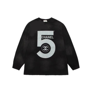 샤넬 남성 캐쥬얼 블랙 맨투맨 - Chanel Unisex Black Tshirts - ch568x