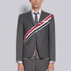 톰브라운 남성 그레이 슈트 자켓 - Thom Brown Mens Gray Suit Jackets - th133x
