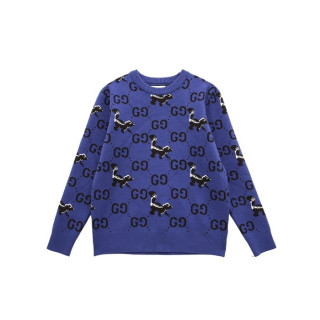 구찌 남성 블루 크루넥 스웨터 - Gucci Mens Blue Sweaters - gu1128x