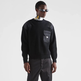 프라다 남성 크루넥 블랙 스웨터 - Prada Mens Black Sweaters - pr850x