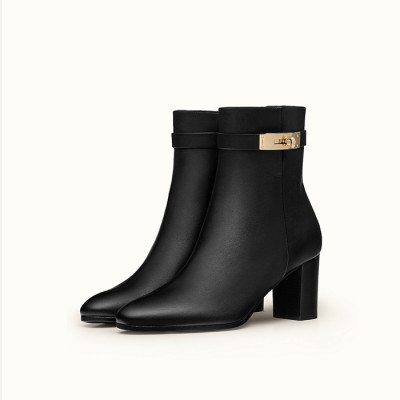 에르메스 여성 네오 앵클 부츠 - Hermes Womens Black Boots - he543x