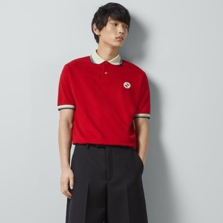 구찌 남성 레드 폴로 반팔티 - Gucci Mens Red Short sleeved Tshirts - guc97x