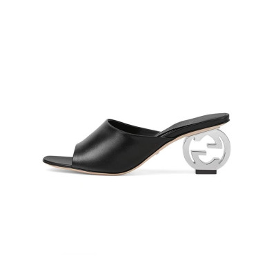 구찌 여성 블랙 샌들 - Gucci Womens Black Sandals - gus22x