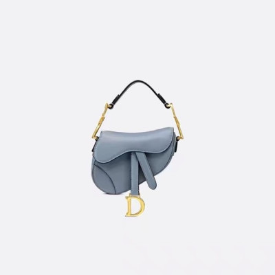 디올 여성 블루 미니 새들백 - Dior Womens Blue Saddle Bag - dib764x