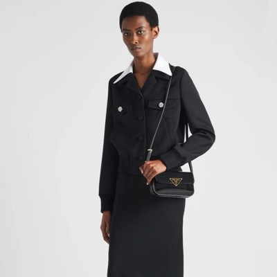 프라다 여성 블랙 플랩백 - Prada Womens Black Plat Bag - prb884x
