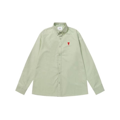 아미 남성 그린 셔츠 - Ami Mens Green Shirts - amc250x