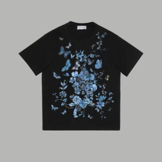 디올 남성 블랙 반팔티 - Dior Mens Black Tshirts - dic297x