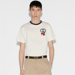 구찌 남성 화이트 티셔츠 - Gucci Mens White Tshirts - guc346x