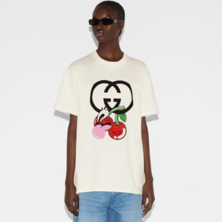 구찌 여성 화이트 티셔츠 - Gucci Womens White Tshirts - guc349x