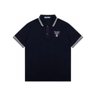 프라다 남성 화이트 네이비 반팔티 - Prada Mens Navy Polo Tshirts - prc346x