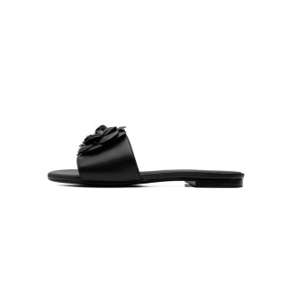 샤넬 여성 까멜리아 블랙 뮬 - Chanel Womens Black Slippers - chs353x