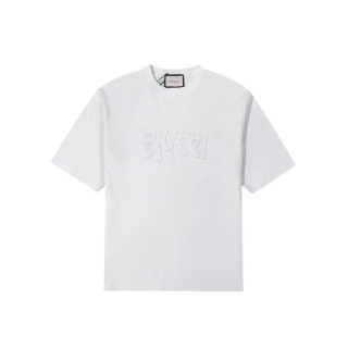 구찌 남성 화이트 티셔츠 - Gucci Mens White Tshirts - guc357x