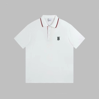 버버리 남성 화이트 폴로 티셔츠 - Burberry Mens White Tshirts - buc307x