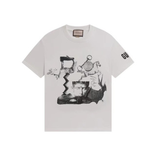 구찌 남성 그레이 티셔츠 - Gucci Mens Gray Tshirts - guc359x