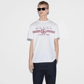 구찌 남성 화이트 티셔츠 - Gucci Mens White Tshirts - guc362x