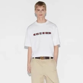 구찌 남성 화이트 티셔츠 - Gucci Mens White Tshirts - guc363x