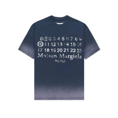 메종마르지엘라 남/녀 네이비 티셔츠 - Maison Margiela Unisex Tshirts - mac325x