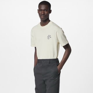 루이비통 남성 아이보리 티셔츠 - Louis vuitton Mens Ivory Tshirts - lvc384x