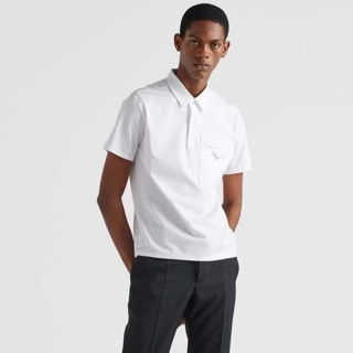 프라다 남성 화이트 폴로 반팔티 - Prada Mens White Polo Tshirts - prc362x