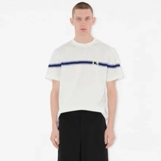 버버리 남성 화이트 티셔츠 - Burberry Mens White Tshirts - buc319x