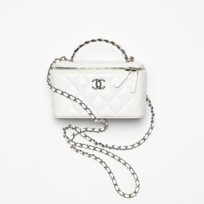샤넬 여성 화이트 23k 파우치 백 - Chanel Womens White Pouch Bag - chb1515x