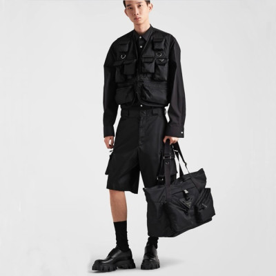 프라다 남성 블랙 쇼퍼백 - Prada Mens Black Shopping Bag - prb1566x