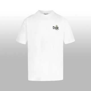 디올 남성 화이트 반팔 티셔츠 - Dior Mens White Tshirts - dic423x