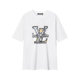 루이비통 남성 화이트 반팔 티셔츠 - Louis vuitton Mens White Tshirts - lvc440x