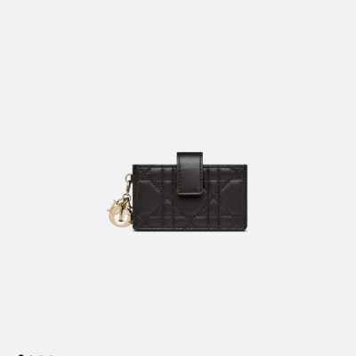 디올 여성 블랙 카드 지갑 - Dior Womens Black Card Wallet - diw174x