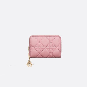 디올 여성 핑크 카드 지갑 - Dior Womens Pink Card Wallet - diw178x