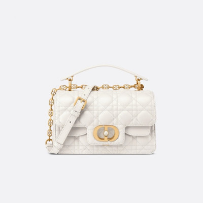 디올 여성 화이트 탑 핸들 졸리 백 - Dior Womens White Jolie Bag - dib1590x