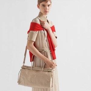 프라다 여성 베이지 럭스 소프트 백 - Prada Womens Beige Lux Soft Bag - prb1603x