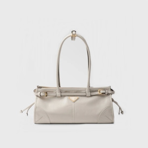 프라다 여성 화이트 럭스 소프트 백 - Prada Womens White Lux Soft Bag - prb1604x