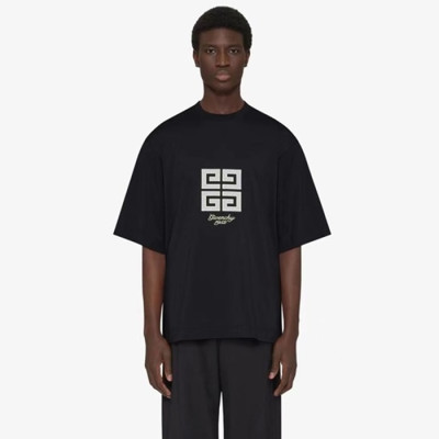 지방시 남성 블랙 반팔 티셔츠 - Givenchy Mens Black Tshirts - gic299x