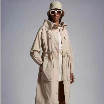 몽클레어 여성 베이지 롱 자켓 - Moncler Womens Beige Long Jackets - moc476x