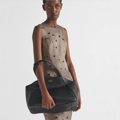 프라다 여성 블랙 토트백 - Prada Womens Black Tote Bag - prb1622x