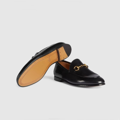 구찌 여성 레더 홀스빗 로퍼 - Gucci Womens Black Loafers - gus615x