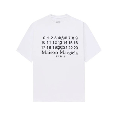 메종마르지엘라 남/녀 화이트 반팔 티셔츠 - Maison Margiela Unisex White Tshirts - mac437x