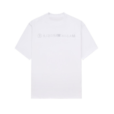 메종 마르지엘라 남/녀 화이트 반팔 티셔츠 - Maison Margiela Unisex White Tshirts - mac522x