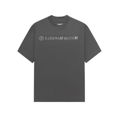 메종마르지엘라 남/녀 그레이 반팔 티셔츠 - Maison Margiela Unisex Gray Tshirts - mac524x