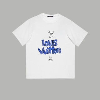 루이비통 남성 화이트 반팔티 - Louis vuitton Mens White Tshirts - lvc556x