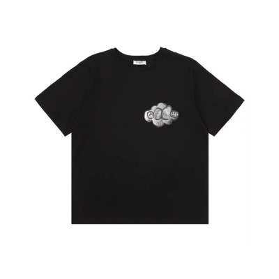 샤넬 남/녀 블랙 반팔티 - Chanel Unisex Black Tshirts - chc554x