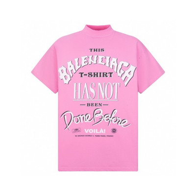 발렌시아가 남성 핑크 반팔 티셔츠 - Balenciaga Mens Pink Tshirts - cec617x