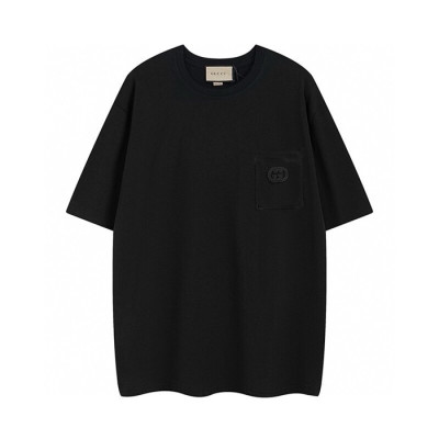 구찌 남성 블랙 반팔 티셔츠 - Gucci Mens Black Tshirts - guc624x