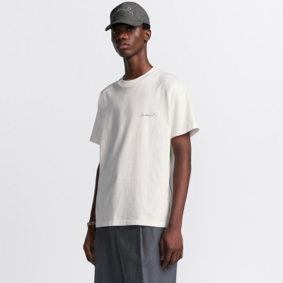 디올 남성 화이트 반팔 티셔츠 - Dior Mens White Tshirts - dic634x