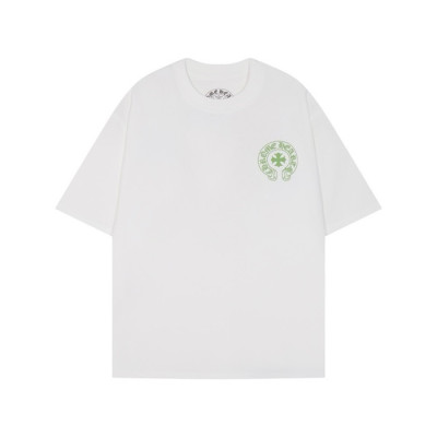 크롬하츠 남성 화이트 반팔티 - Chrom Hearts Mens White Tshirts - chc650x
