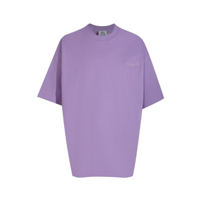 베트멍 남/녀 퍼플 반팔 티셔츠 - Vetements Unisex Purple Tshirts - vec683x
